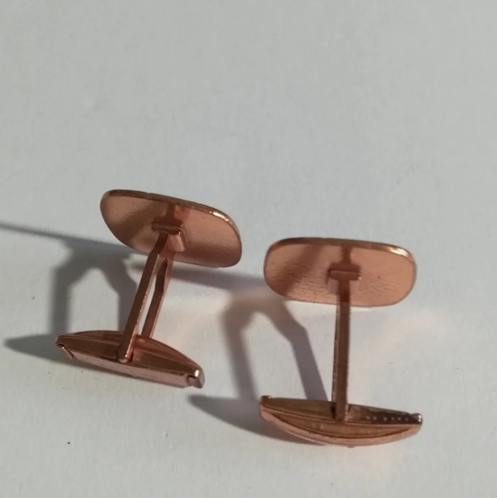 Copper Tone Star Grid Cufflinks
